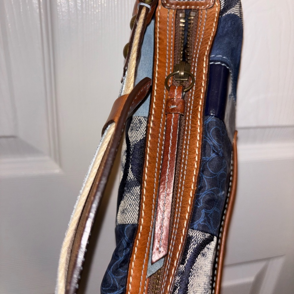 Patchwork Denim Shoulder Bag - image 7